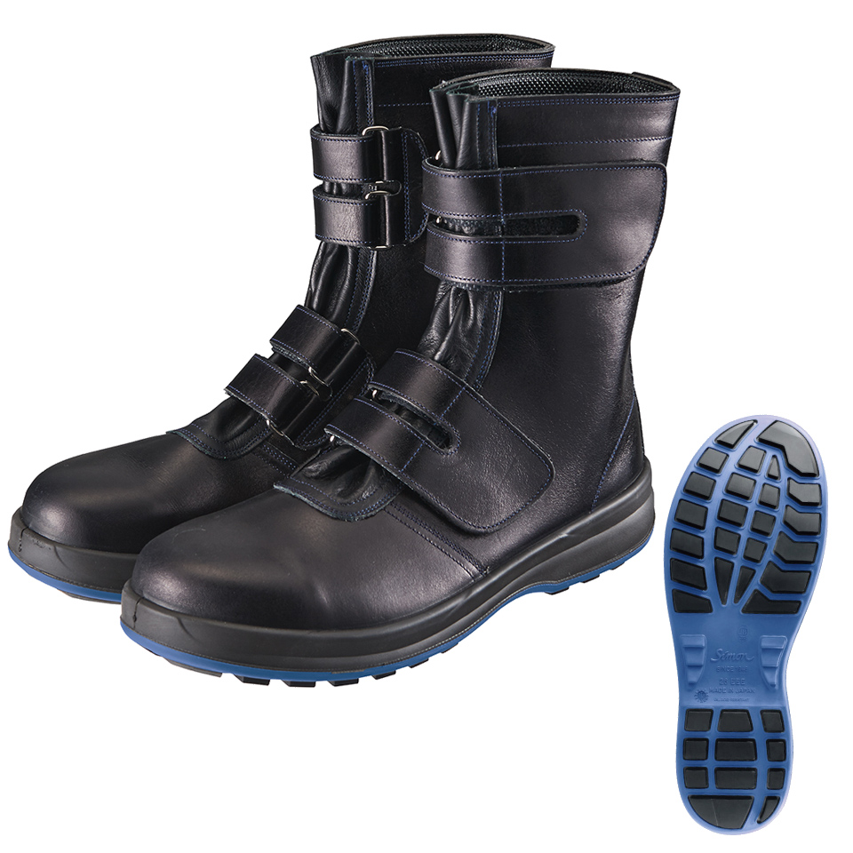 シモン安全靴 8538 黒 半長靴マジック付 SIM-8538 ｜作業服・安全靴の通販 ユニバース