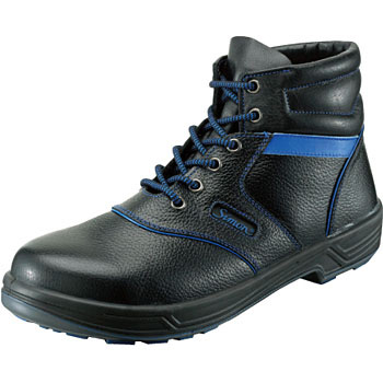 シモン安全靴　SL22-BL　黒／ブルー　編上靴