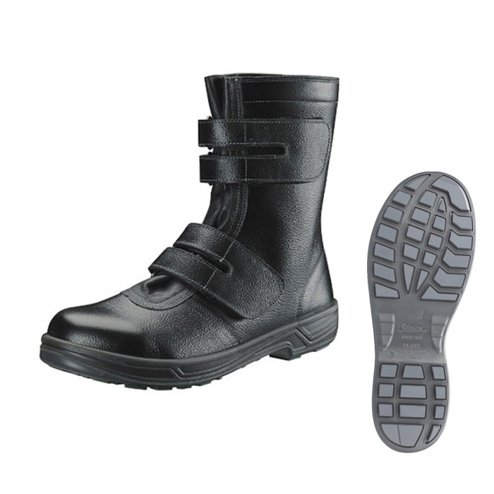シモン安全靴 SS38 黒 半長靴マジック付 SIM-SS38 ｜作業服・安全靴の通販 ユニバース